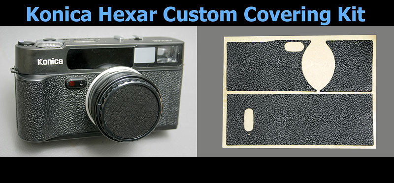 Handmade Genuine Real Leather Half Camera Case Bag Cover for Konica Hexar RF Dark Brown 