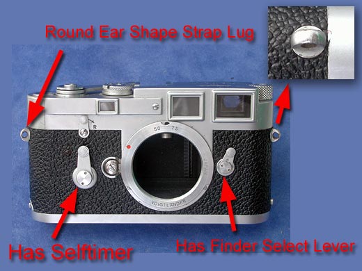 LEICA M3 Custom Covering, Round ear strap lug type