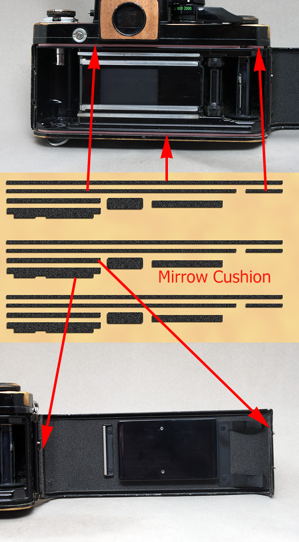 thumbnail image 2 of Nikon F Custom Replacement Light Seal Kit – Premium 3-Pack By USCamera – Restore Your Vintage Film Camera 2 of 3