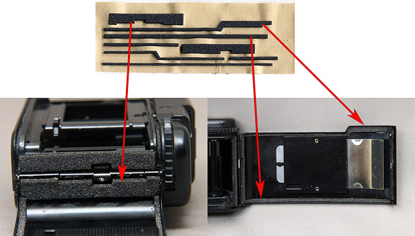 Olympus XA2 & XA1 ~ Lazer Cut Replacement Light Seal Kit ~ Enough for 3x Cameras 